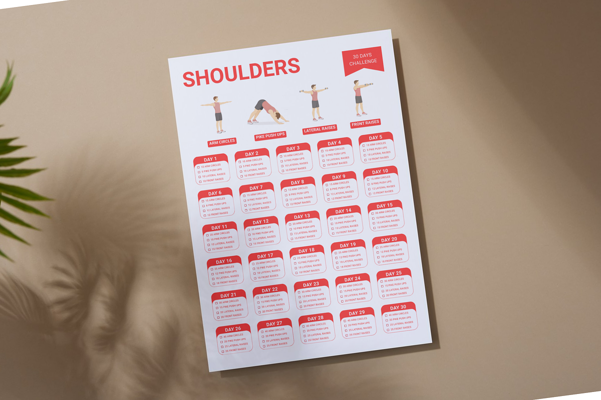 Canva 30 Day Workout Challenge PDF, a Stationery Template by Snapybiz (Photo 5 of 10)