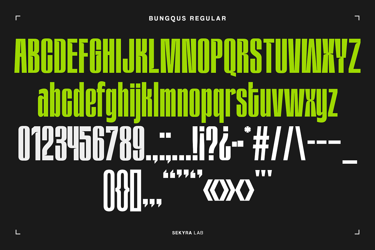 Bungqus - Condensed Display Font, a Sans Serif Font by Sekyra Lab (Photo 2 of 13)