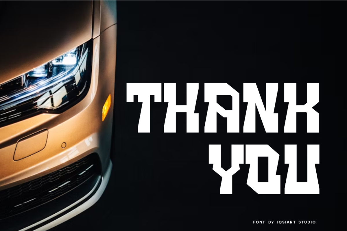 Scafe Racing - Speed Car Font, a Sans Serif Font by Iqsiart Studio (Photo 7 of 7)