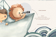 BOY-BOY. Watercolor clipart, a Person Illustration by OlliArtDesign (Thumbnail 6 of 6)