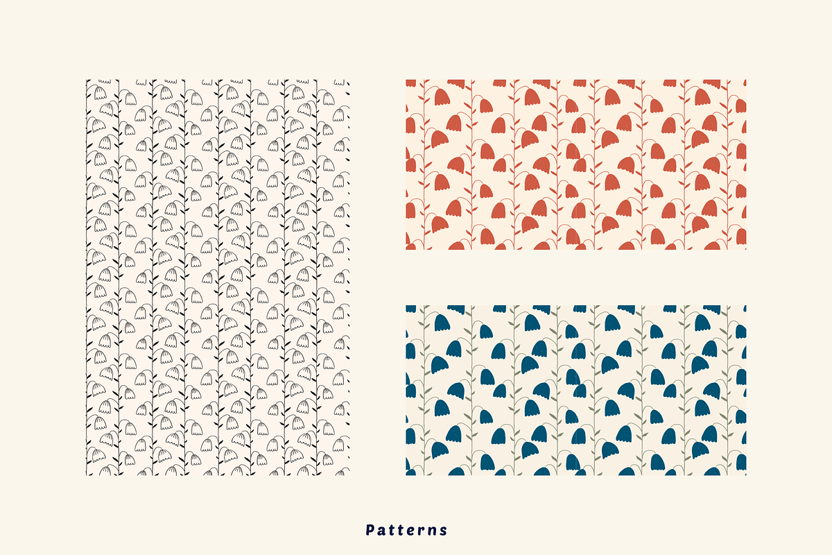 Floral stripes, a Pattern Graphic by AnnaEshka (Photo 2 of 2)
