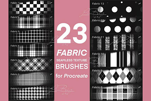 23 Procreate Fabric Textile Brushes