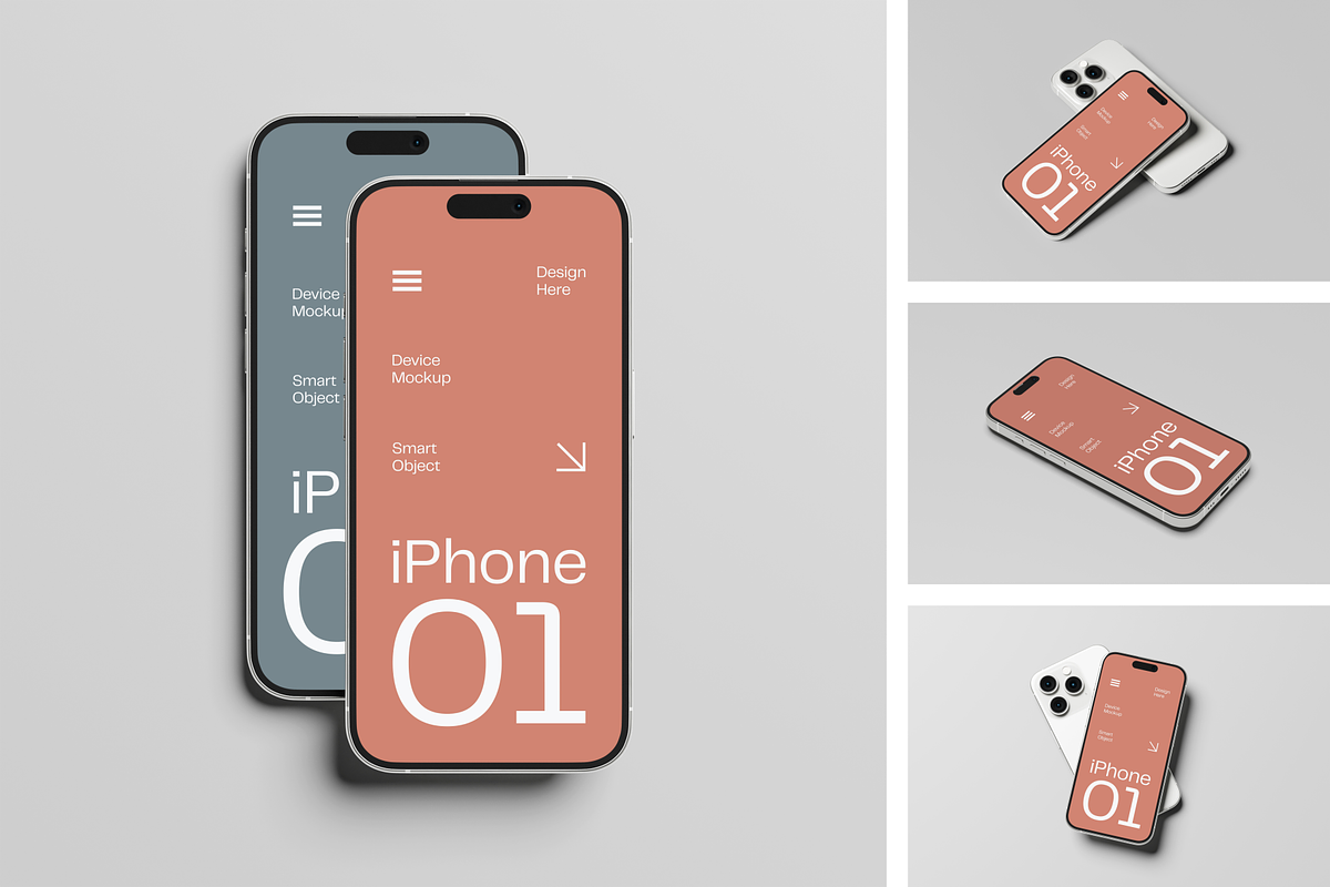 iPhone Mockup Set, an iPhone Mockup by baim_std (Photo 1 of 5)