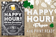 Chalk Happy Hour Flyer, a Flyer Template by SkyvaraSupply (Thumbnail 1 of 3)