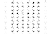 Mobile interface fill and line icons, a Solid Icon by Nazim's Shop (Thumbnail 5 of 9)