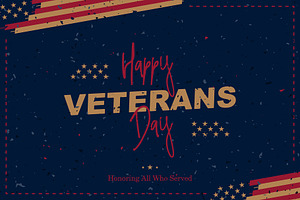 Happy Veterans Day. Greeting Card