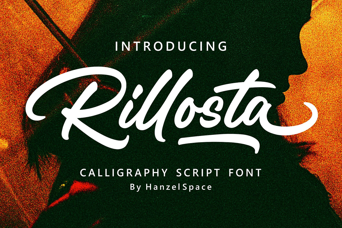 Rillosta | Calligraphy Script Font, a Script Font by HanzelSpace Studio (Photo 1 of 7)
