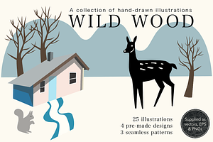 Wild Wood Nature Illustration Pack