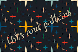 60s Retro Pattern With Stars