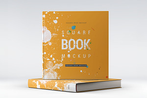 Square Book Mock-Up, a Books & Magazine Mockup by Xtrahive