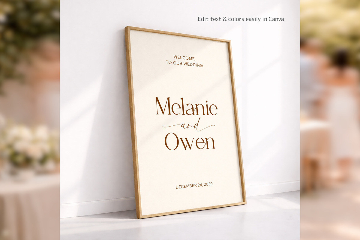 Elegant Welcome Sign Canva bd005, a Poster Template by TyphoonStudio (Photo 7 of 10)