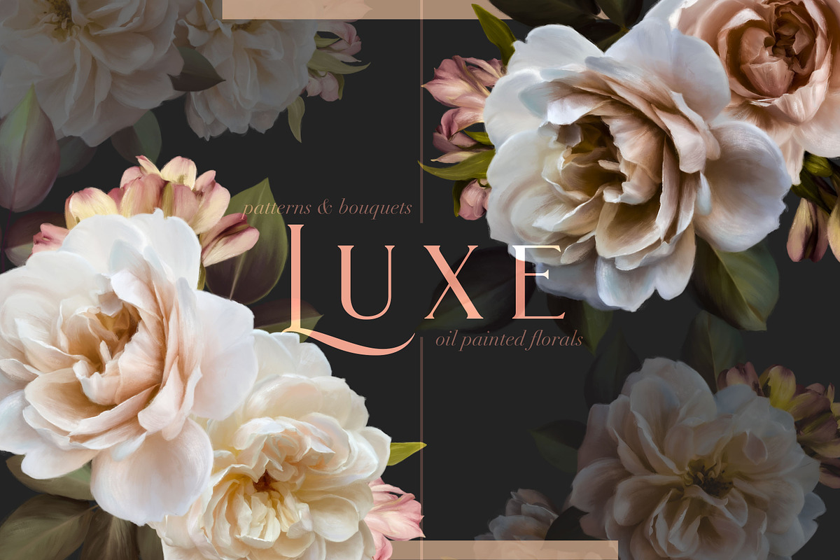 Luxe Oil Paint Floral Graphics, an Illustration by Eclectic Anthology (Photo 1 of 17)