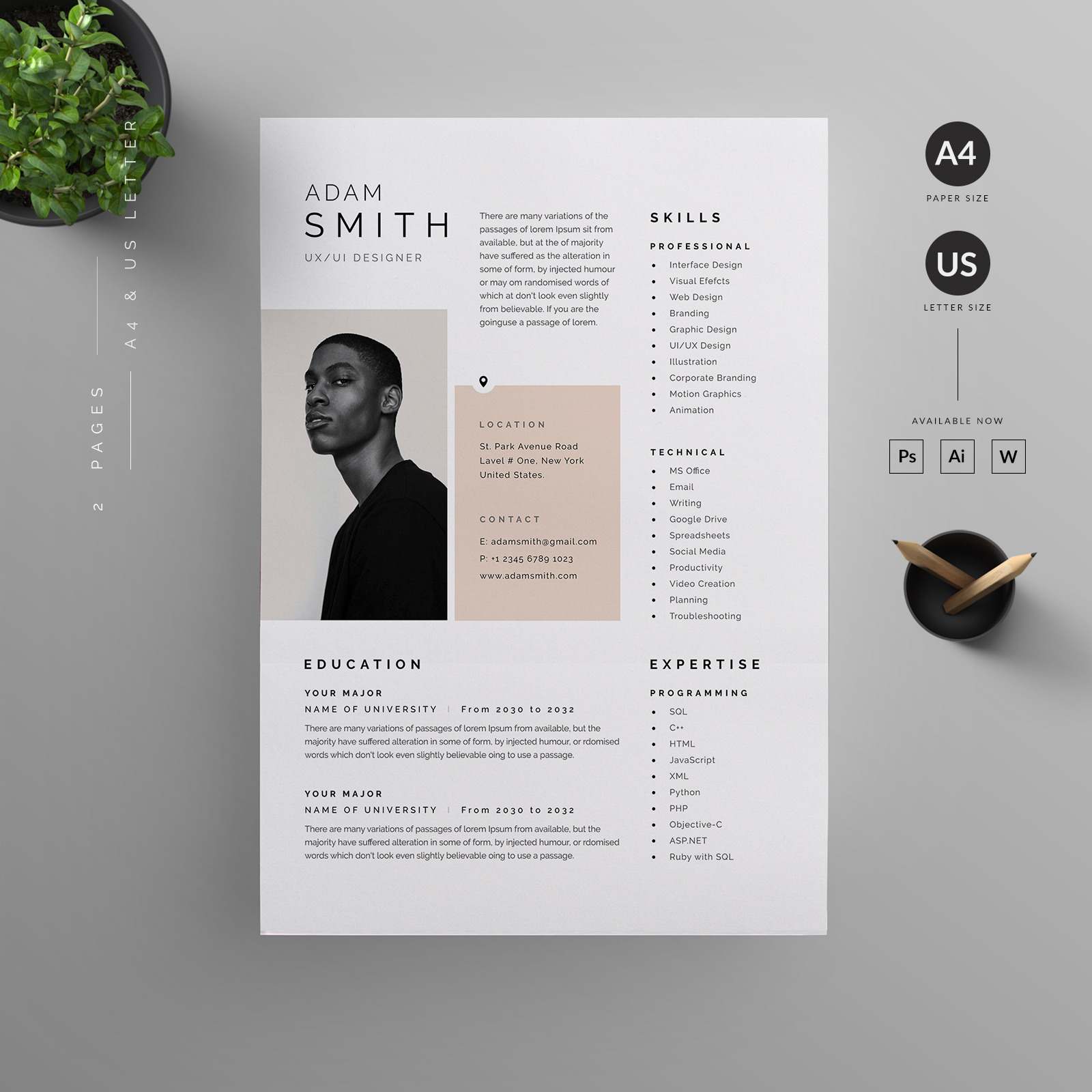 Resume/CV | Resume Templates ~ Creative Market