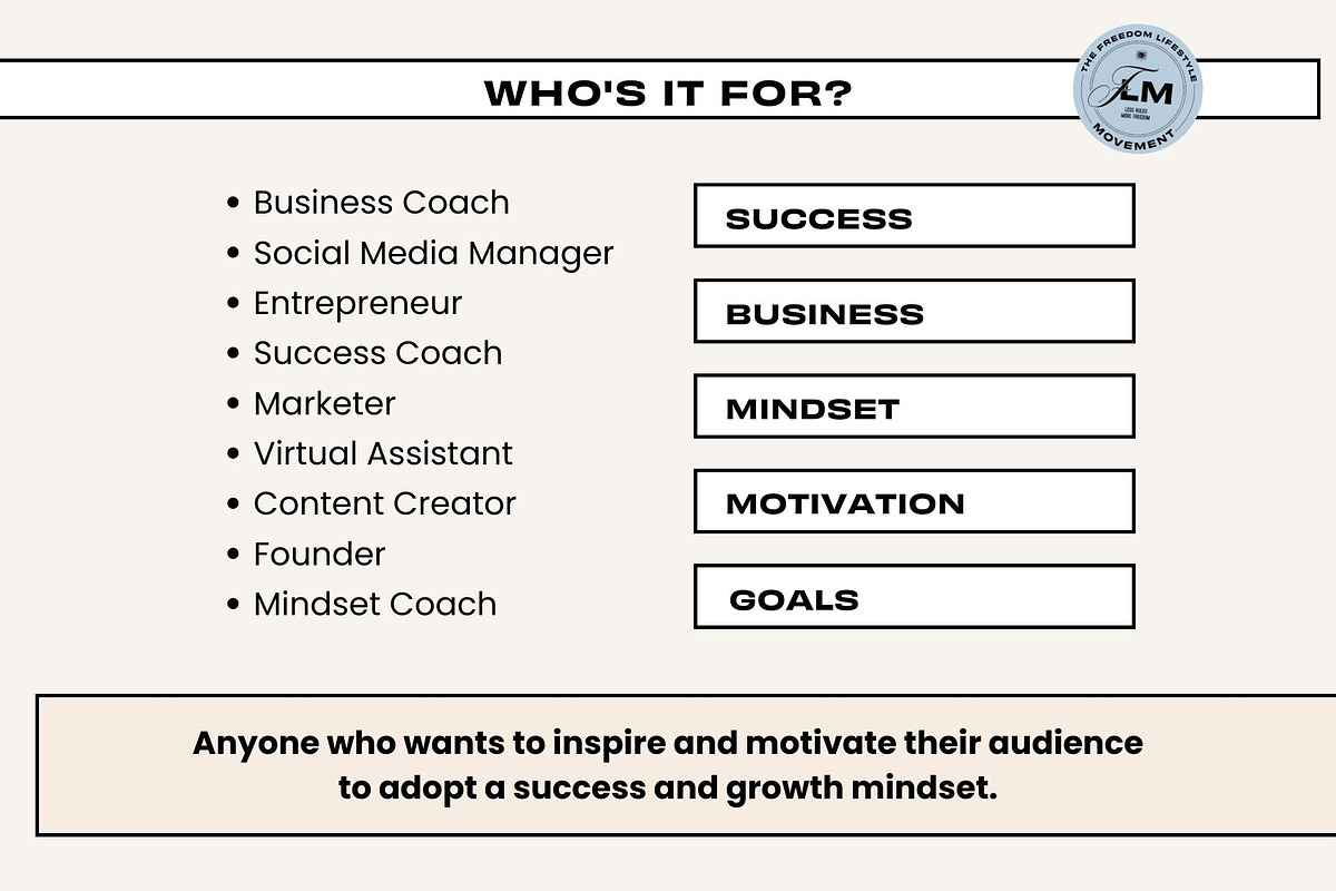 100 Motivational - Noir Luxe, a Social Media Template by Freedom Business Shop (Photo 6 of 9)