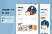 Online Course Web Design, a Wireframe Template by INSPR STD (Thumbnail 2 of 6)