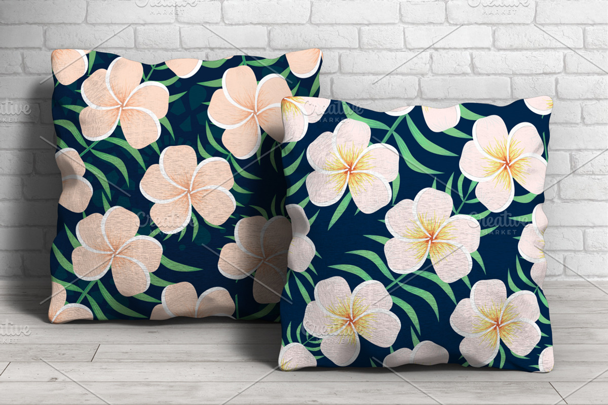 Plumeria flower patterns, a Pattern Graphic by Dasha_D (Photo 2 of 4)