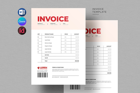 Invoice Template | Word & Canva preview 3