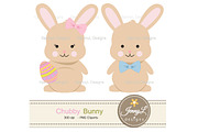 Easter Bunny Digital Paper & Clipart, a Pattern Graphic by JennyL Designs (Thumbnail 4 of 7)