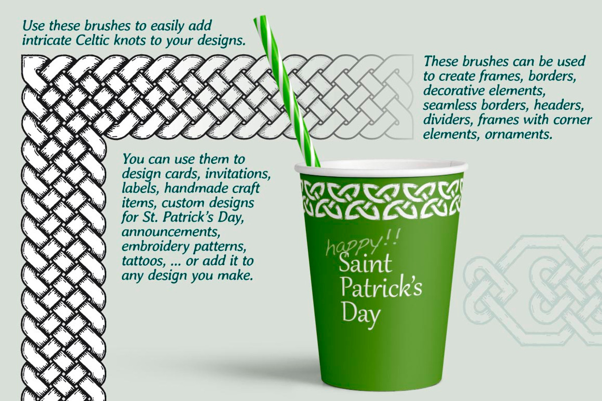 Celtic knots brushes preview 2