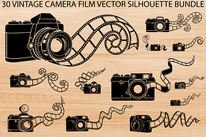 Vintage Camera Film Silhouette