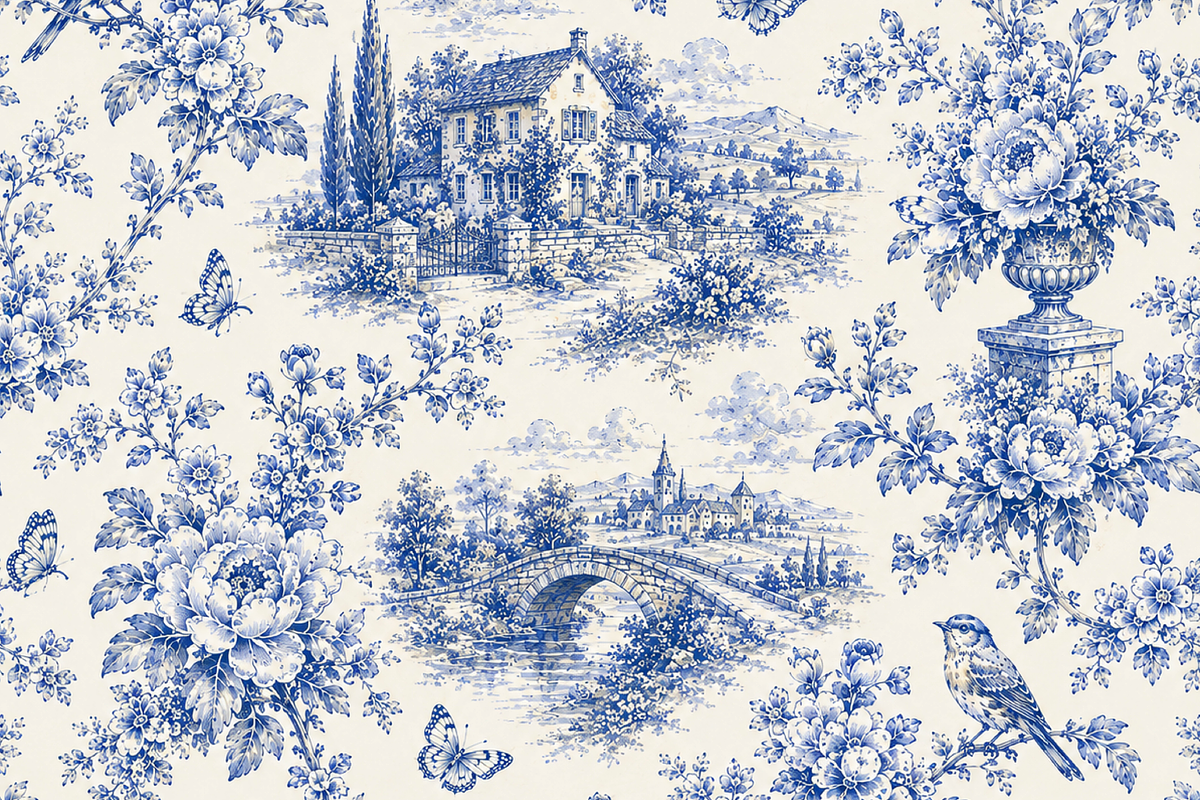 Floral Toile Patterns, a Pattern Graphic by Printable Design Store (Photo 2 of 3)