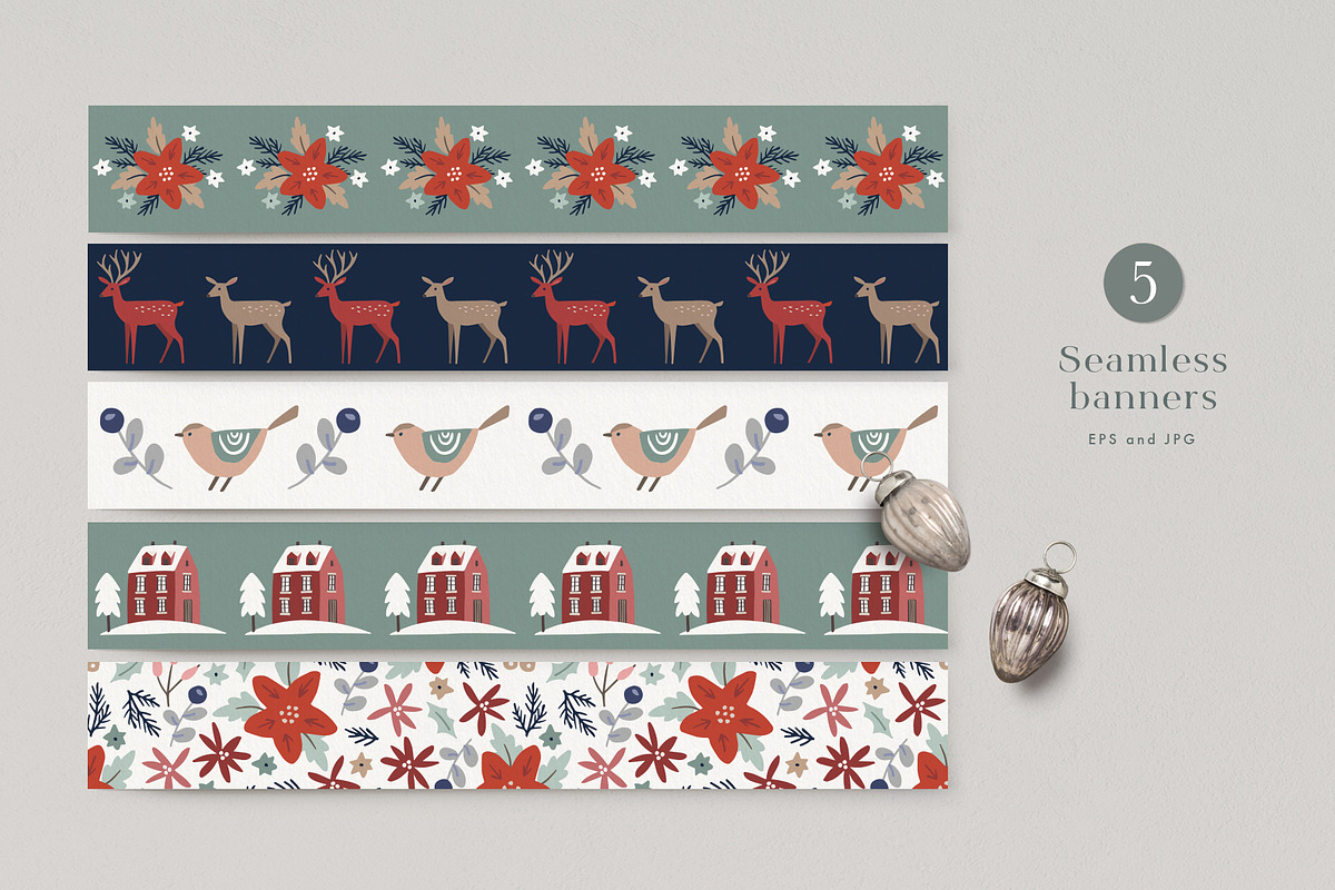 Cute Scandinavian Christmas set, a Seasonal Illustration by Tabita's shop (Photo 6 of 10)