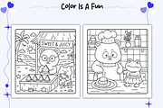 Cozy Hawaii Cute Coloring Pages V 2, an Illustration by Ink Gallery (Thumbnail 3 of 4)