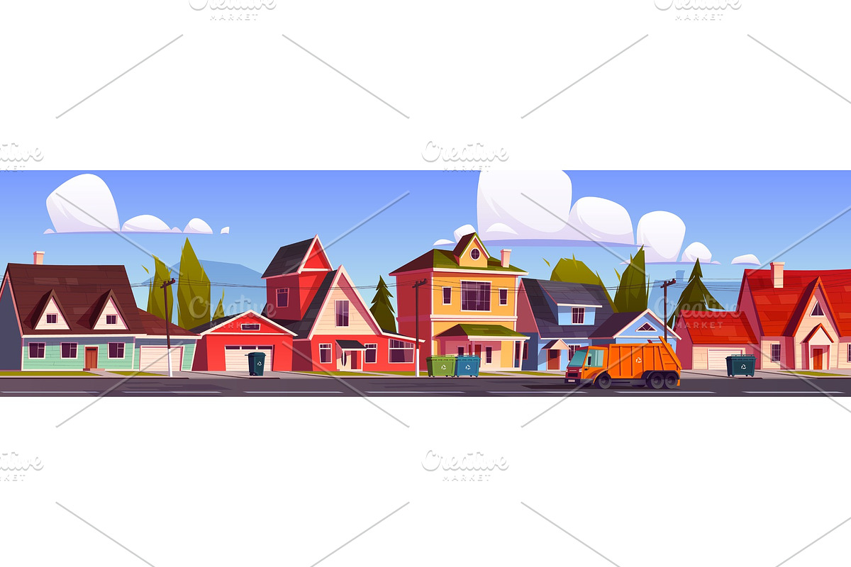 Garbage truck clean city waste, car, a Transportation Illustration by art PVP - market