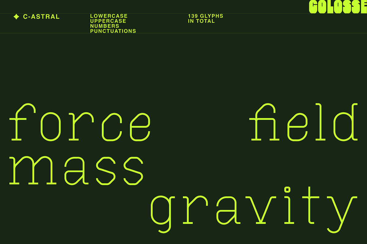 c-astral display typeface, a Sans Serif Font by Colosse Foundry (Photo 4 of 6)
