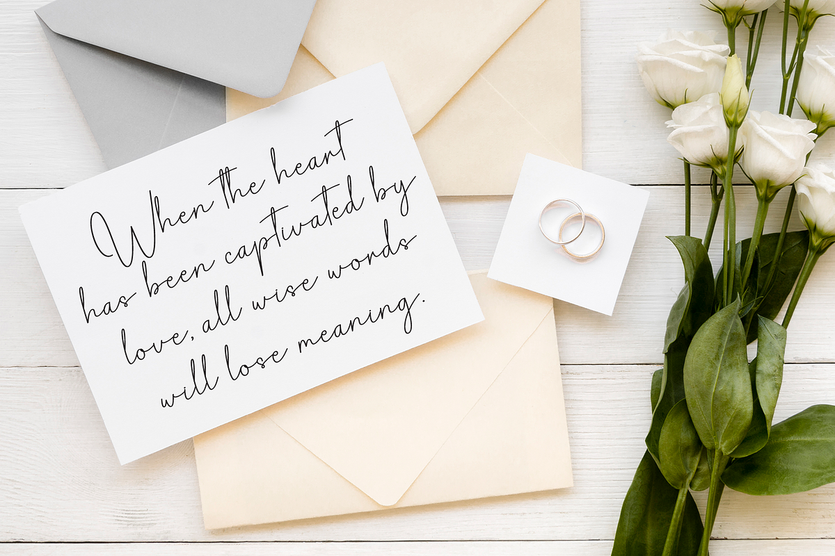 Simple Calligraphy | Script Font, a Handwritten Font by Scratchones (Photo 3 of 8)