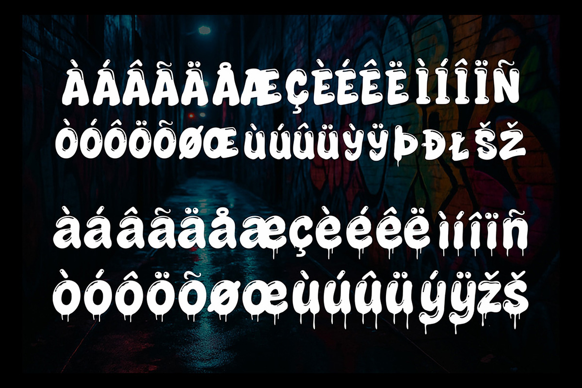 Bubble Graffiti Font, a Script Font by Art StoreID (Photo 5 of 12)