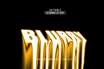 Blurry editable 3D text effect style, a Layer Style Add-On by Md Jahidul99