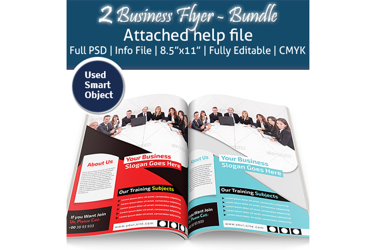 2 Business Flyers - Bundle, a Flyer Template by saqeef (Photo 1 of 4)