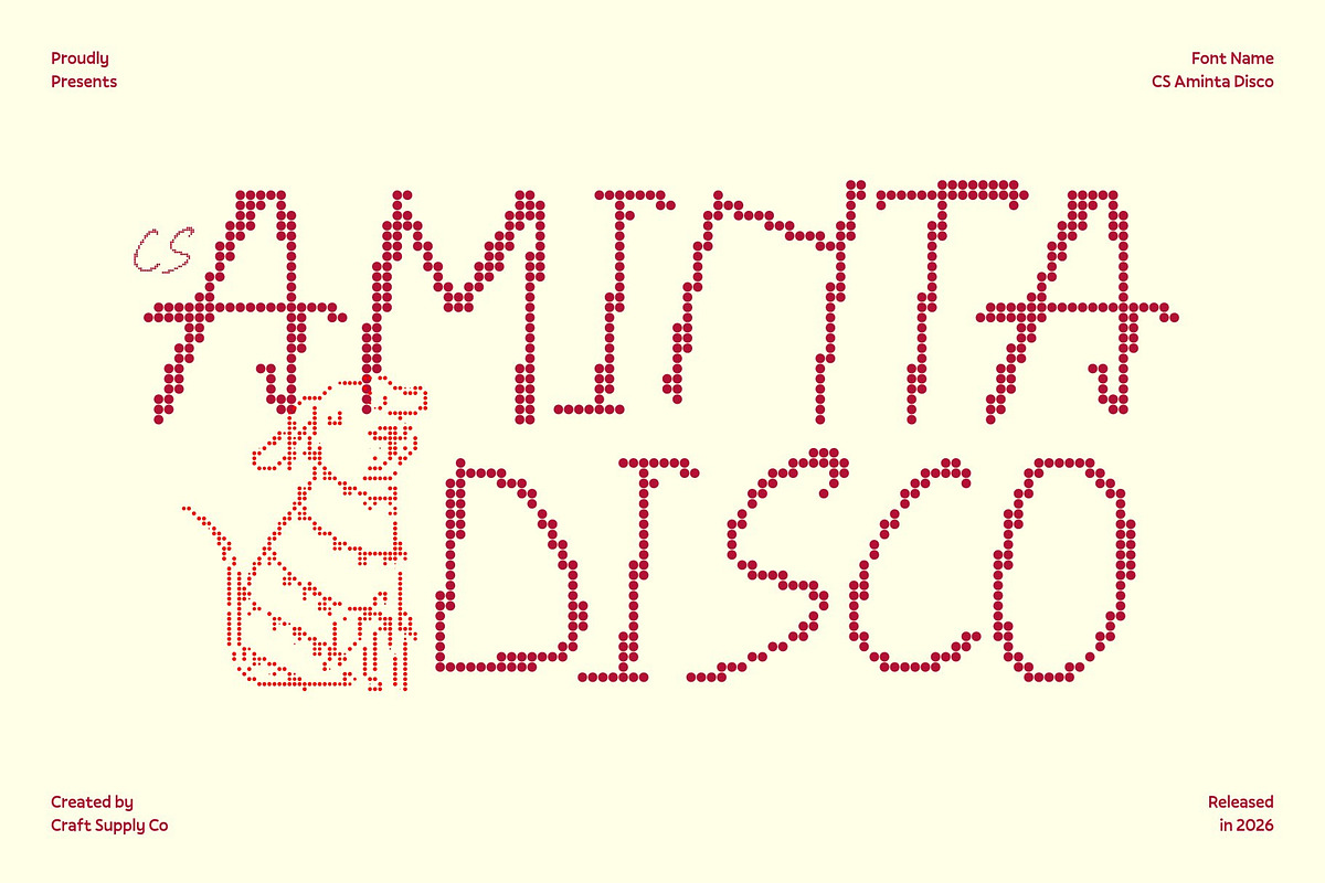 CS Aminta Disco, a Sans Serif Font by Craft Supply Co. (Photo 1 of 8)