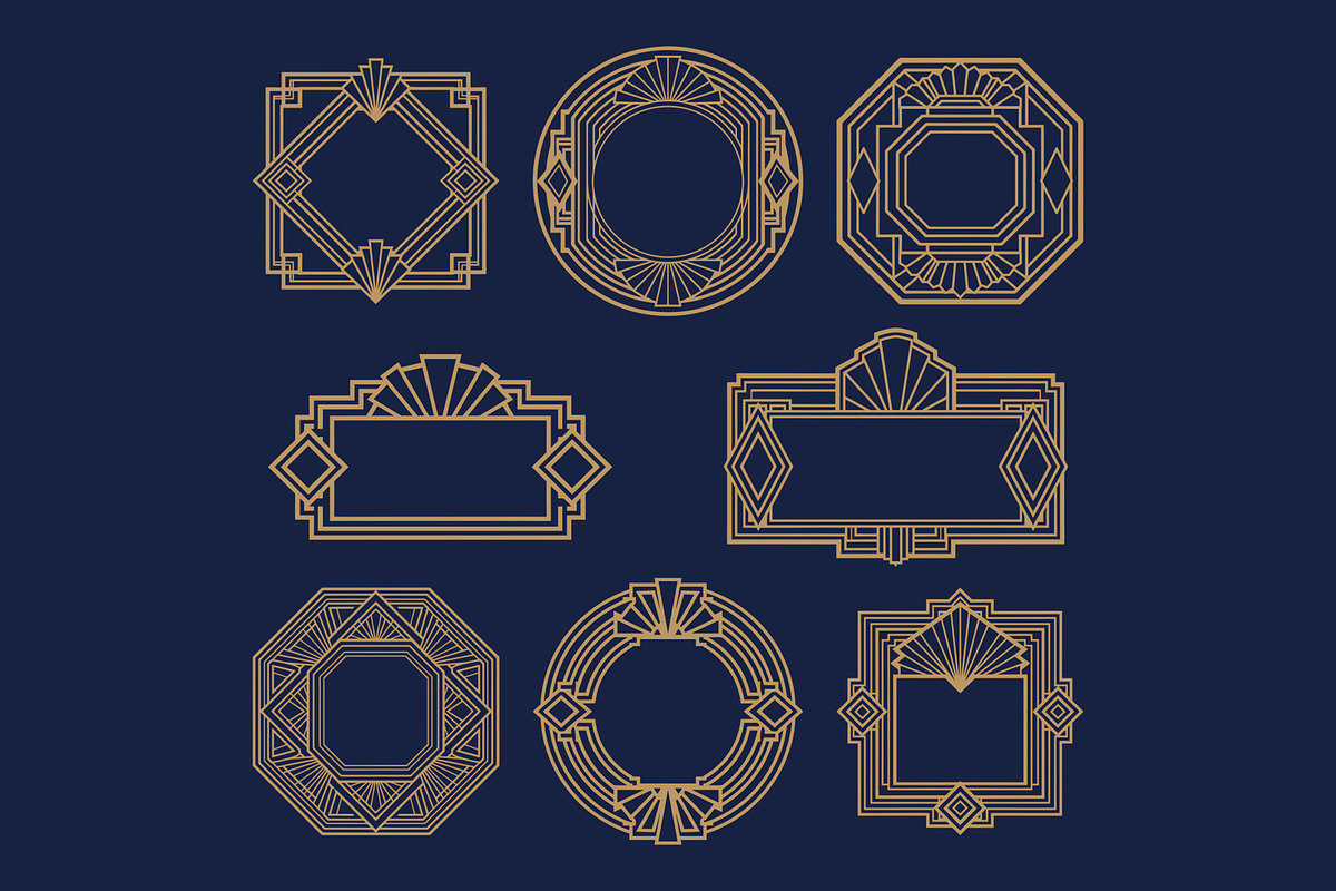 Art Deco 15 Emblems, a Decorative Illustration by Stanislav Kharchevskyi (Photo 2 of 3)