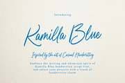 Kamilla Blue handwritten script, a Handwritten Font by Damarletter (Thumbnail 1 of 8)