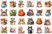 Peeking Cat Breed Clipart Bundle, an Illustration by DreamCafeArt (Thumbnail 2 of 7)