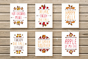 6 autumn cards, a Decorative Illustration by AV Design (Thumbnail 1 of 3)
