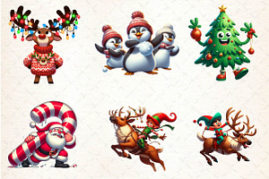 Funny Watercolor Christmas Sublimati