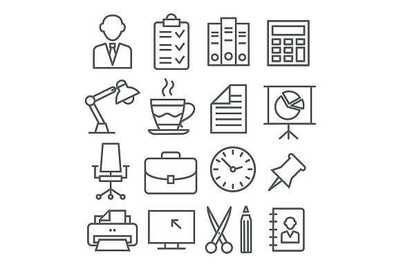 Office Line Icons