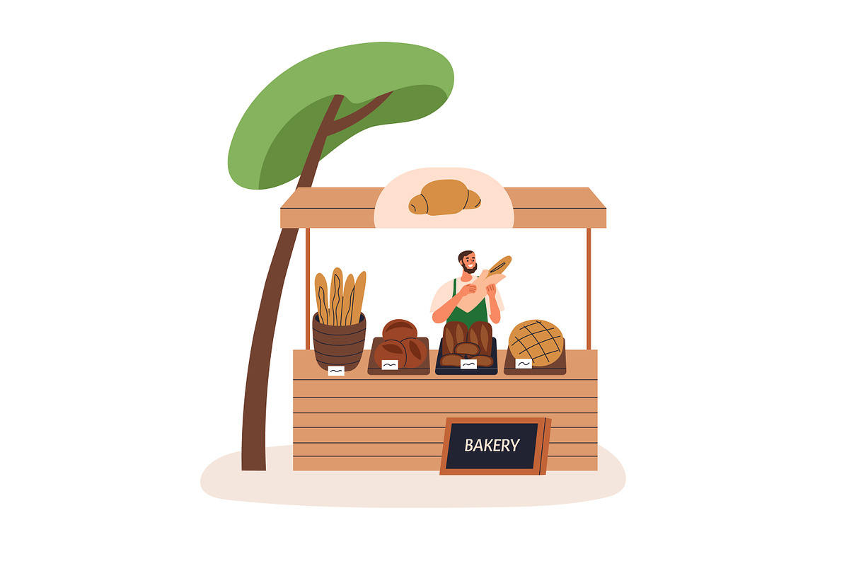 Farmers market stalls set + banners, a Food Illustration by Good Studio (Photo 11 of 11)