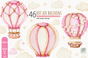 Hot Air Balloon Clipart, a Transportation Illustration by TitaLivingArt (Thumbnail 11 of 11)