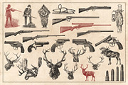 150 Vintage Hunting/Fishing Vectors, an Animal Illustration by Brigantine Designs (Thumbnail 6 of 8)