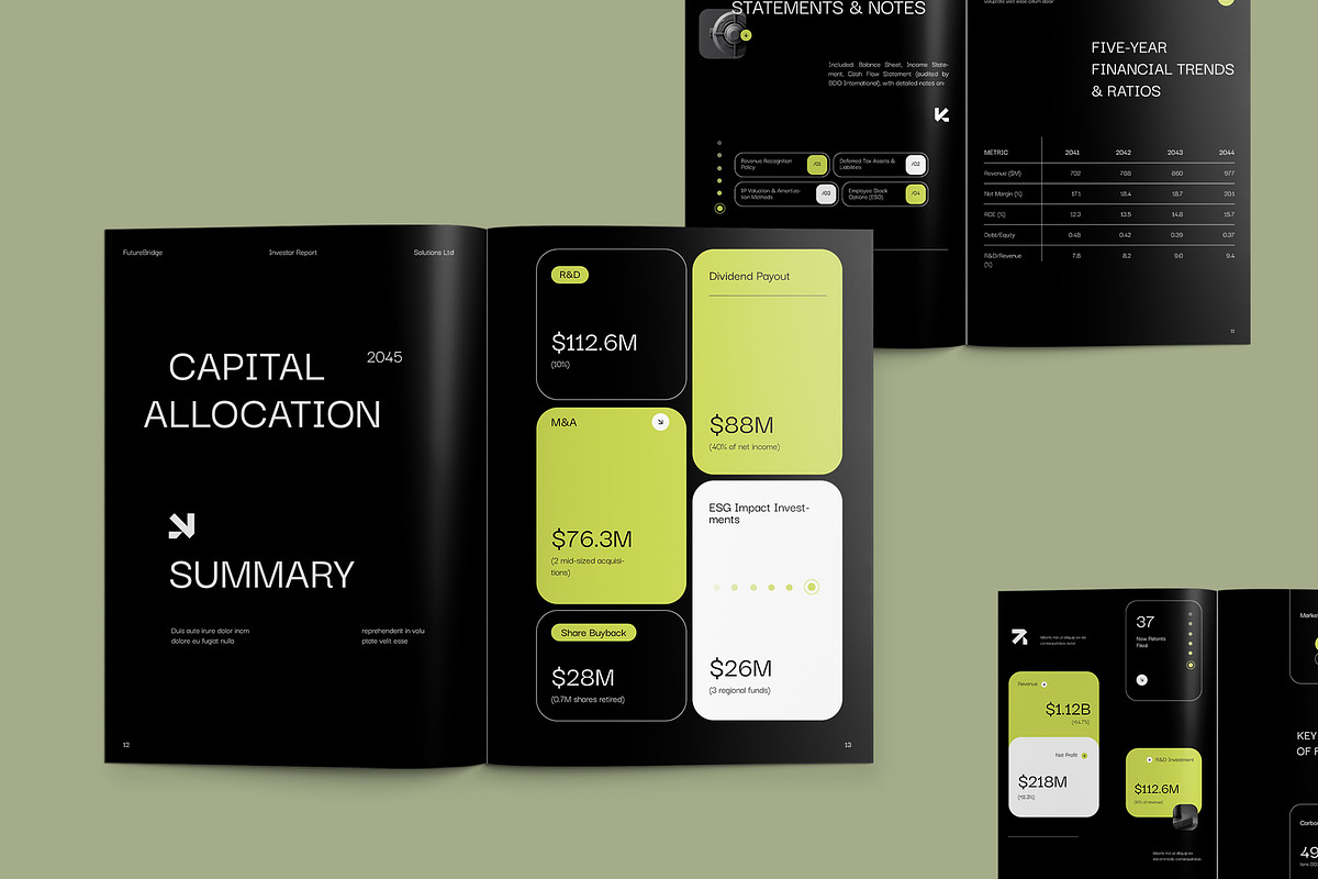 Minimalist Investor Report Template preview 8