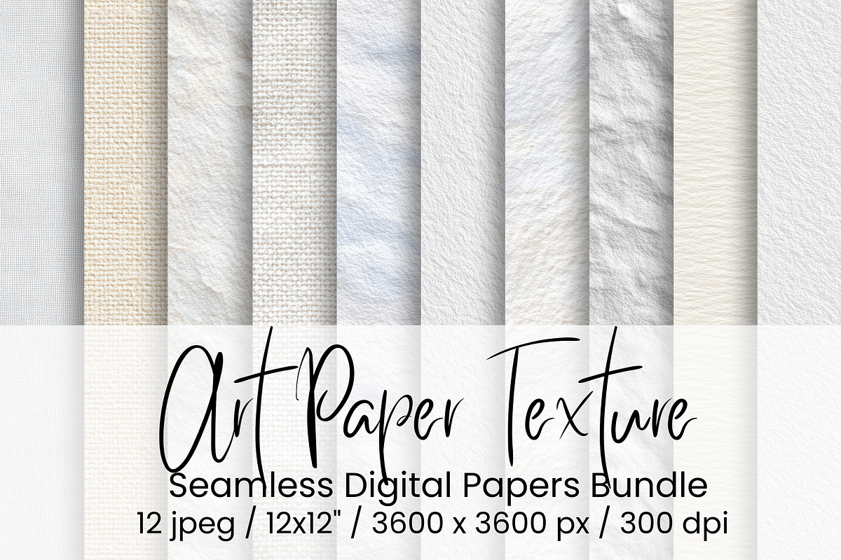 Art Paper Texture Seamless Bundle, an Illustration by Mashimara (Photo 1 of 4)