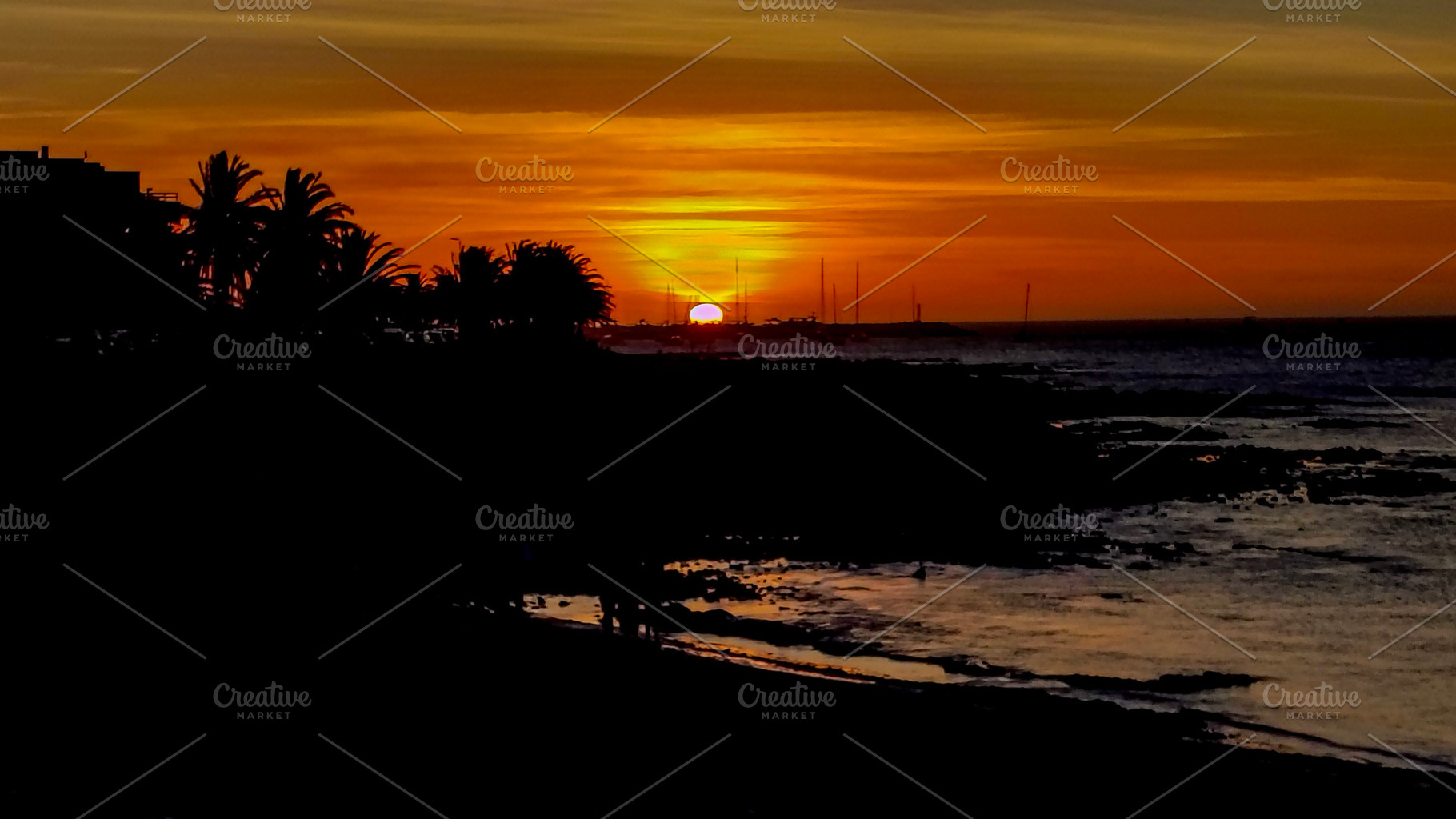Sunset landscape scene, punta del este, uruguay, a Sports & Recreation Photo by DanFLCreativo