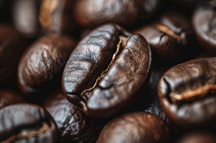 Background of coffee beans, a Food & Drink Photo by AlyaAnd