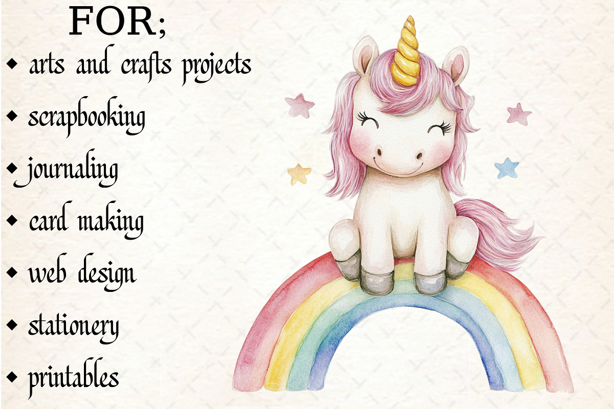 Rainbow Unicorn Clipart, an Illustration by Libby Wishes (Photo 4 of 5)