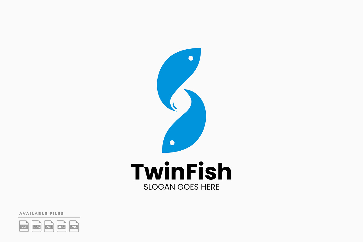 Twin Fish Logo, a Branding & Logo Template by Zeer Graphic