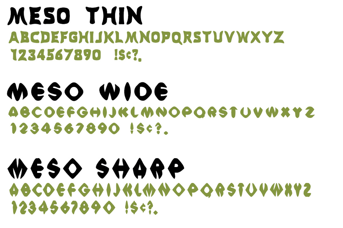 Meso - 3 Font Styles preview 2